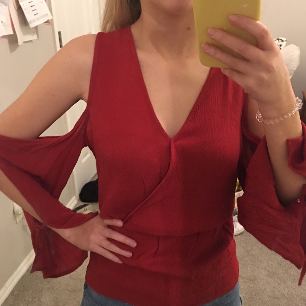 NWT asos cold open shoulder top